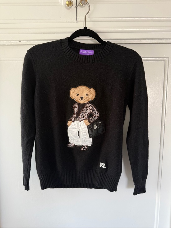 Ralph Lauren Sweaters - Ralph Lauren Black Teddy Bear Crewneck Sweater